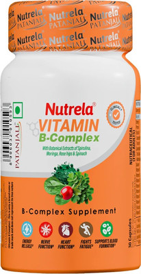 NUTRELA Daily Energy Biofermented B Complex for Men & Women(30 Capsules)