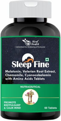 Hiral Health Sleep Fine Sleeping Tablets: 6mg, With Valerian-Deep Sleep(60 Tablets)