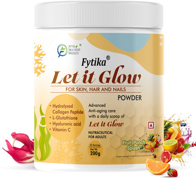 FYTIKA HEALTHCARE PRODUCTS Let It Glow Collagen for skin, hair &nail For men & women,Fruit Punch Splash200g(200 g)