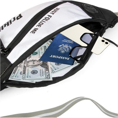 prikli Pouch Cross Side Bags for men Women Chest Bag Fanny Pouch Bag Belt Sport Bag waist bag(Black, White)