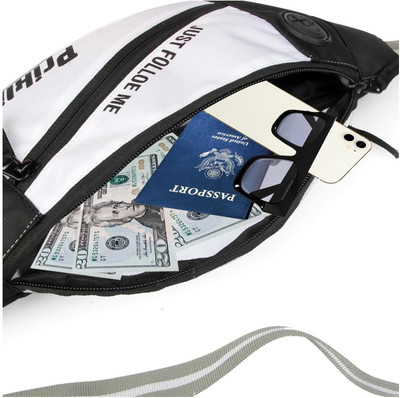 prikli Pouch Cross Side Bags for men Women Chest Bag Fanny Pouch Bag Belt Sport Bag waist bag(Black, White)