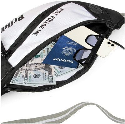 prikli Pouch Cross Side Bags for men Women Chest Bag Fanny Pouch Bag Belt Sport Bag waist bag(Black, White)