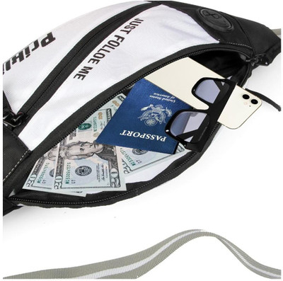 prikli Pouch Cross Side Bags for men Women Chest Bag Fanny Pouch Bag Belt Sport Bag waist bag(Black, White)