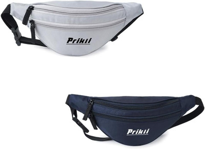 prikli Fanny Pack Combo for Men Women | Waist Bags | Chest Crossbody Travel Bags waist bag(Grey)