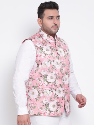 Hangup Floral Print Men Waistcoat