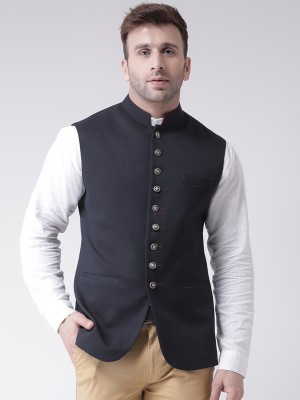 Hangup Sleeveless Solid Men Nehru  Jacket