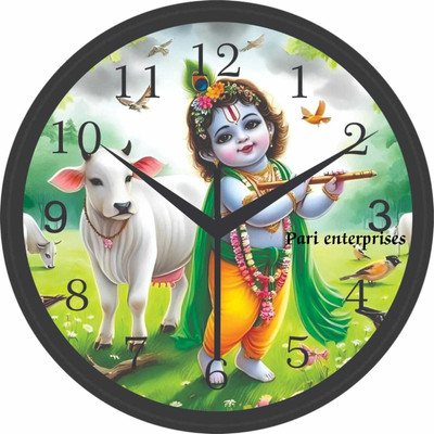pari enterprises Analog 25 cm X 25 cm Wall Clock(Multicolor, With Glass, Standard)