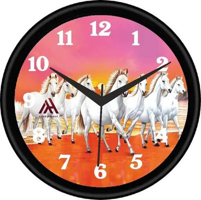 Aashish.Enterprises Analog 25 cm X 25 cm Wall Clock(Multicolor, With Glass, Standard)