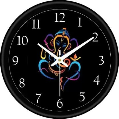 Lavya Creation Analog 26 cm X 26 cm Wall Clock(Black, With Glass, Standard)