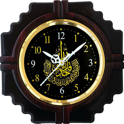 IRU Creation Analog 24 cm X 24 cm Wall Clock(Brown, With Glass, Standard)