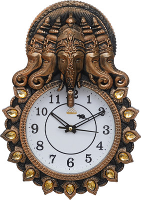 advikcraft Analog 12 cm X 17 cm Wall Clock(Multicolor, With Glass, Standard)