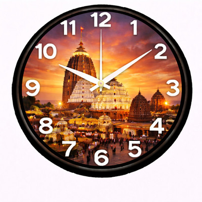 Nakash Enterprises Analog 25 cm X 25 cm Wall Clock(Black, Multicolor, With Glass, Standard)