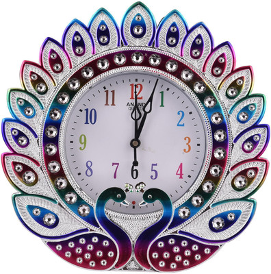 balaji multistore Analog 26 cm X 26 cm Wall Clock(Multicolor, With Glass, Standard)