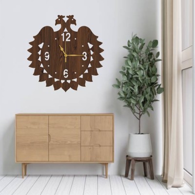 PADMASIDDHI Analog 25 cm X 25 cm Wall Clock(Brown, Without Glass, Standard)