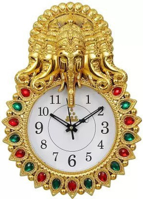 GOURAV CRAFT Analog Wall Clock(Black, With Glass)