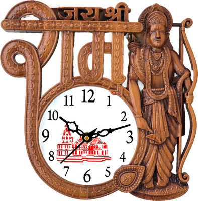 setu creation Analog 22 cm X 22 cm Wall Clock(Brown, With Glass, Standard)