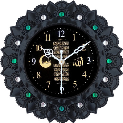 Krishna Enterprises Analog 26 cm X 26 cm Wall Clock(Black, With Glass, Standard)