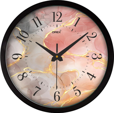 OREX Analog 30.5 cm X 30.5 cm Wall Clock(Black, With Glass, Standard)