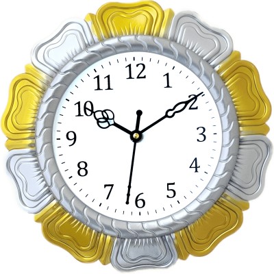 skmultistoreworld Analog 30 cm X 30 cm Wall Clock(Multicolor, With Glass, Standard)