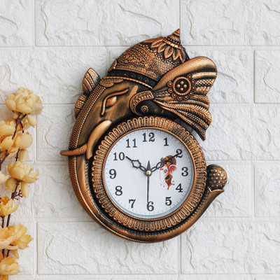 balaji multistore Analog 27 cm X 22 cm Wall Clock(Multicolor, With Glass, Standard)