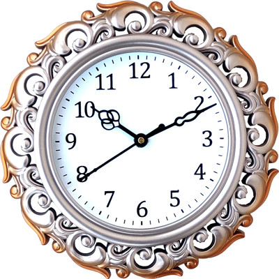 GrabBasket Analog 26 cm X 26 cm Wall Clock(Multicolor, With Glass, Standard)