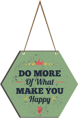 saf Do More Of What Make You Happy,Motivational,UV Textured Wall Hanging(Multicolor)