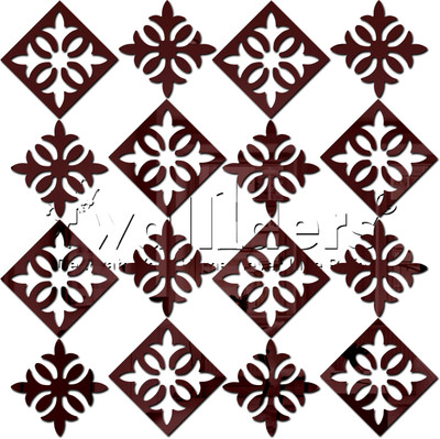 wall1ders 60 cm AttractivepatternBrown16_WFLP Self Adhesive Sticker(Pack of 16)