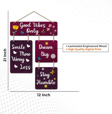 HOUSE OF COMMON HC-Oaks_NP-Good Vibes Only(Purple)-4Plate(Multicolor)