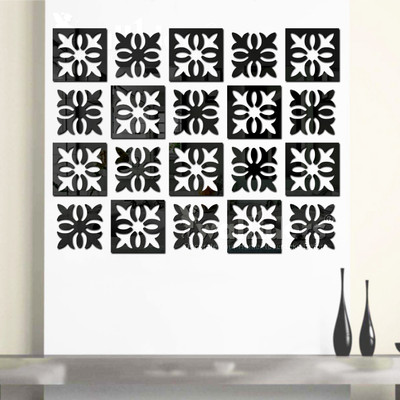 wall1ders 76 cm AttractivepatternBlack20_WFLP Self Adhesive Sticker(Pack of 20)