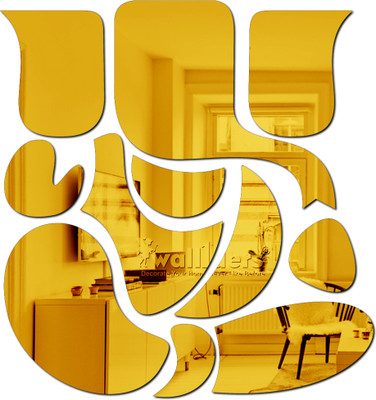 wall1ders 25 cm GaneshaGolden_WFLP Self Adhesive Sticker(Pack of 1)