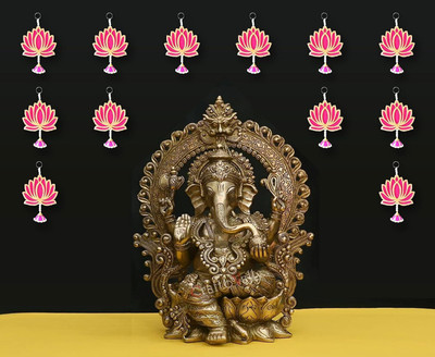 True Décor Toran For Door Lotus Hanging For Decoration Toran(MDF)