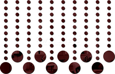 wall1ders 120 cm 10circle100dotsBrown_WFLP Self Adhesive Sticker(Pack of 110)
