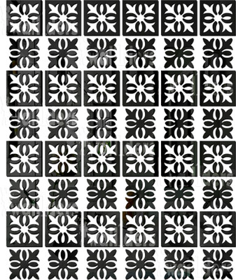 wall1ders 118 cm AttractivepatternBlack48_WFLP Self Adhesive Sticker(Pack of 48)