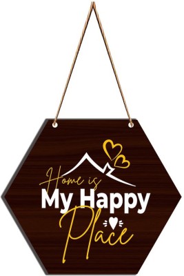 mitawa Home is My Happy Place MDF Plaque for Home & Wall Decoration(21 cm X 21 cm, Multicolor)