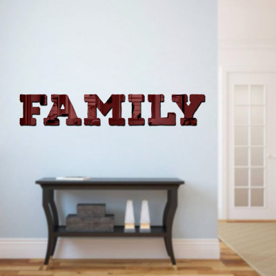 wall1ders 77 cm FamilyBrown_WFLP Self Adhesive Sticker(Pack of 1)