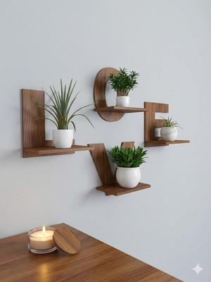 UnnatiTimes Love Home Decor Wall Shelves Wall Decorative Item hanging(8 inch X 8 inch, Brown)