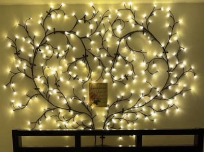 Sarang 144 LEDs 3 m Yellow Steady Christmas Tree Rice Lights(Pack of 2)