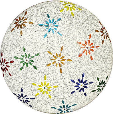 1st Time New Design Glass Round Ceiling Lamp Hand Decorative with Coorful Chips & Beads-89 Ceiling Light Ceiling Lamp(Multicolor)