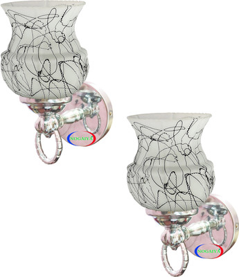 GLAMOROUS Uplight Wall Lamp Without Bulb(Pack of 2)