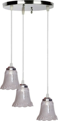 1st Time Somil Pandent Hanging Ceiling Lamp (Three Lamp) Colorful & Decorative-Y35 Pendant Lamp Ceiling Lamp(White, Silver)