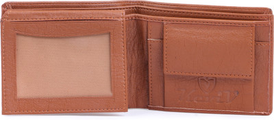 VSR Men Tan Artificial Leather Wallet(5 Card Slots)