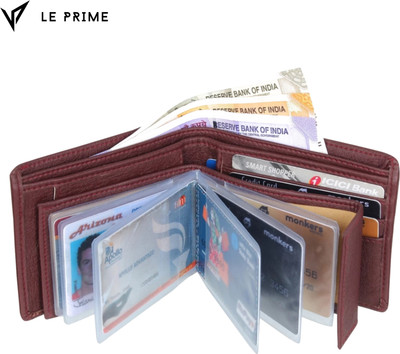LEPRIME Men Ethnic, Trendy Brown Artificial Leather Wallet(12 Card Slots)
