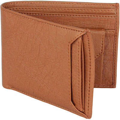 PATHROVER Men Casual Tan Artificial Leather Wallet(8 Card Slots)