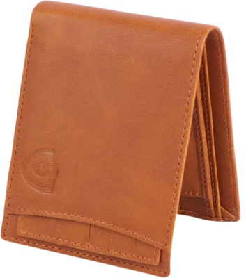Keviv Men Casual, Formal, Travel Tan Genuine Leather Wallet(10 Card Slots)