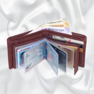 AMNEE Men Casual, Evening/Party, Formal, Trendy, Travel Brown Artificial Leather Money Clip(8 Card Slots)