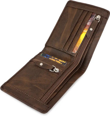 Fabacle Men Casual Brown Artificial Leather Wallet(5 Card Slots)