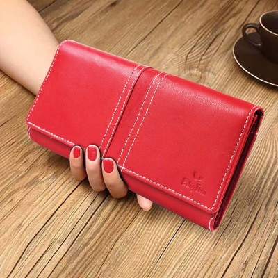 Being Iban Women Casual, Evening/Party, Formal, Travel, Trendy Red Genuine Leather Card Holder(4 Card Slots)