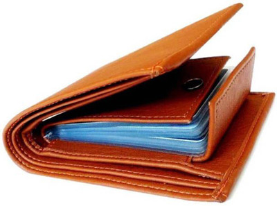 True Style Men Casual Tan Artificial Leather, Genuine Leather Wallet(12 Card Slots)