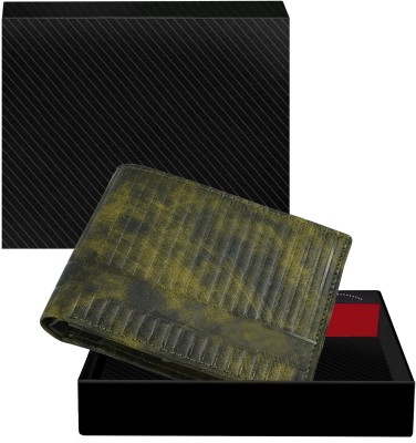 Hh Enterprise Men Casual, Evening/Party, Formal Green Artificial Leather Wallet(3 Card Slots)