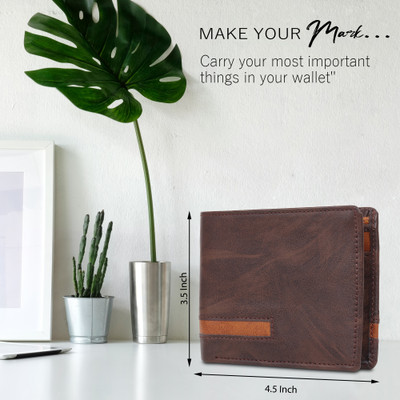 LOOPA Men Casual, Formal Brown Artificial Leather Wallet(5 Card Slots)